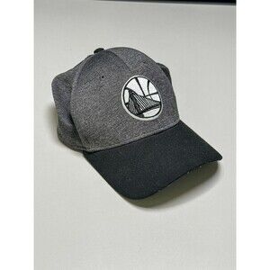 Golden State Warriors NBA New Era 39THIRTY Stretch Fit Hat Gray/Black – Size L/X